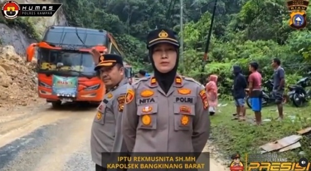 Jalan Lintas Riau-Sumbar di Km 81 Merangin Kampar Sudah Bisa Dilalui   